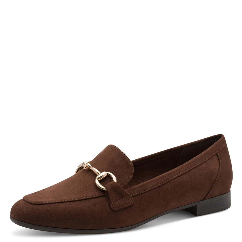 MARCO TOZZI Women's Loafers Soft Feel Me Footbed Soft Lining Vegan Vegan, Brown (Choco), 5.5 UK