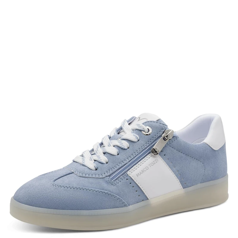 MARCO TOZZI Women's Sneaker Soft Feel Me Removable Footbed Soft Lining Modern, Blue (Polar), 4 UK