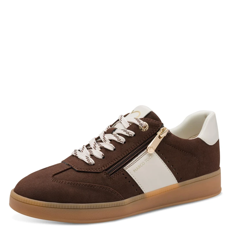 MARCO TOZZI Women's Sneaker Soft Feel Me Removable Footbed Soft Lining Modern, Brown (Chocolate), 7 UK