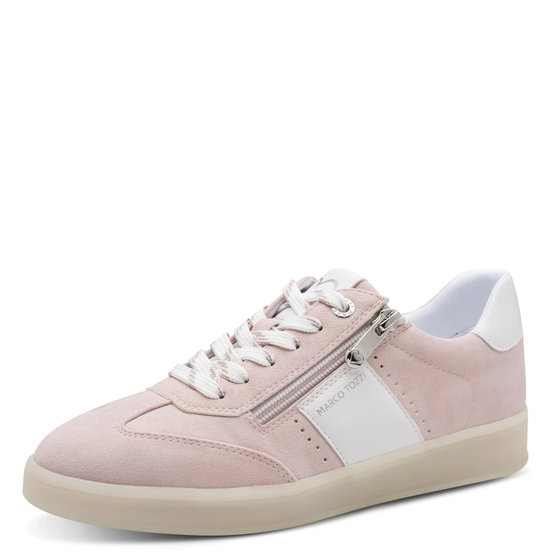 MARCO TOZZI Women's Sneaker Soft Feel Me Removable Footbed Soft Lining Modern, Pink (Powder), 7 UK