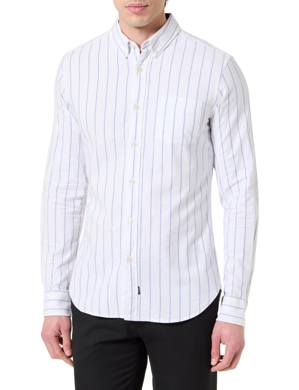 Dockers Men's Stretch Oxford Shirt, Mosely Vista Blue, XS