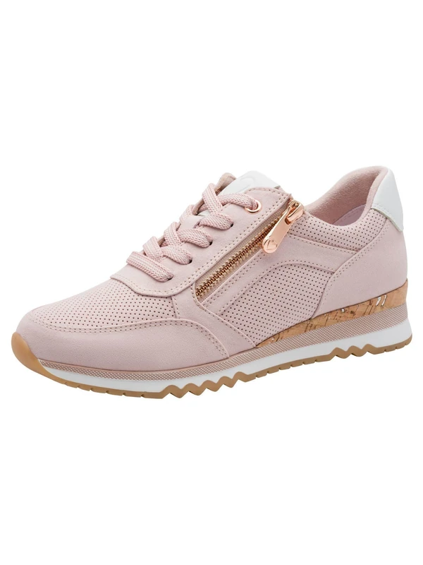 MARCO TOZZI Women Sneakers Soft Feel Me Removable Footbed Soft Lining Vegan Modern, Pink (Rose Comb), 4 UK