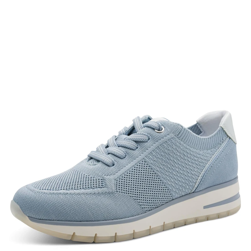MARCO TOZZI Women Sneakers Soft Feel Me Removable Footbed Soft Lining Vegan Modern, Blue (Polar Comb), 4 UK