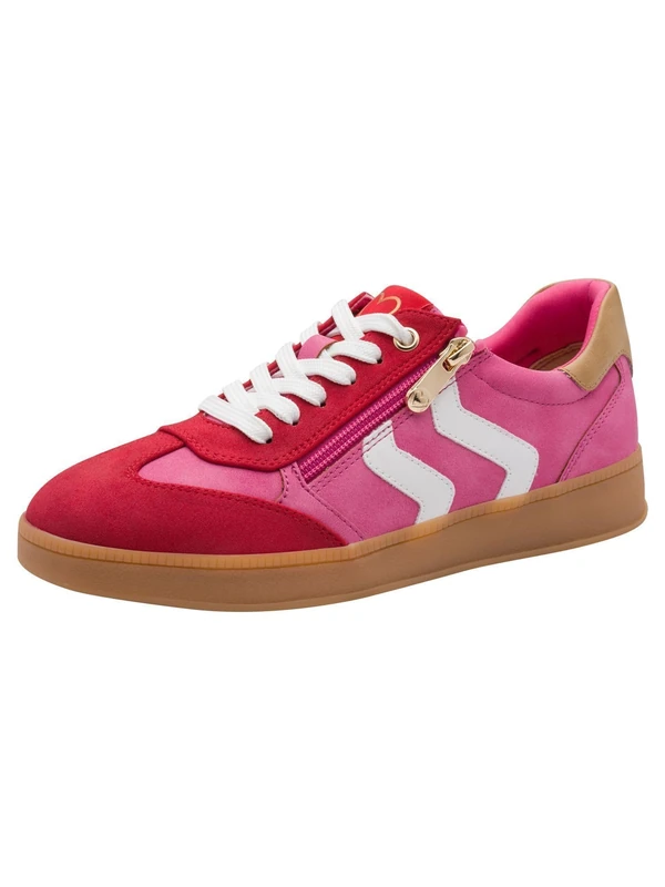 MARCO TOZZI Women Sneakers Soft Feel Me Removable Footbed Soft Lining Vegan Modern, Pink (Pink Comb), 8.5 UK