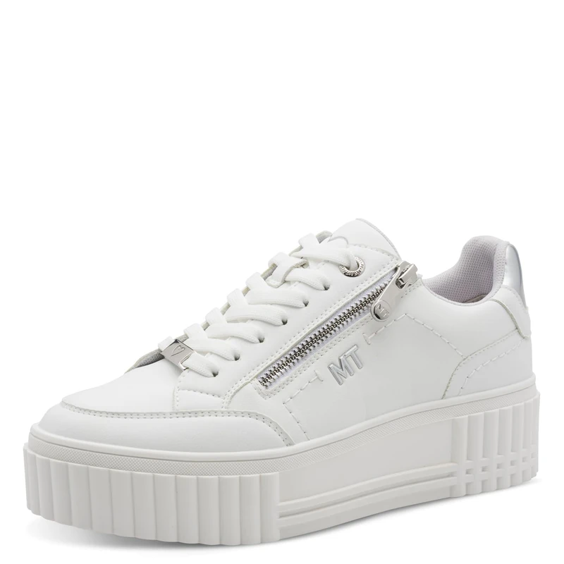 MARCO TOZZI Women's Sneaker soft Feel Me Removable Footbed soft lining Stylish, white (WHITE), 8.5 UK
