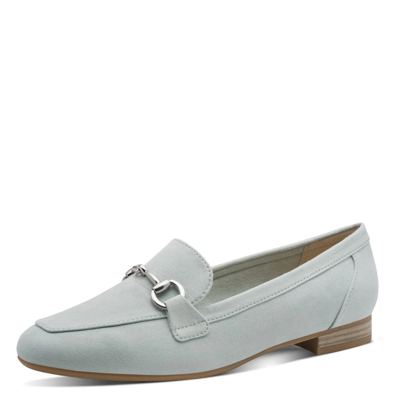 MARCO TOZZI Women's Loafers Soft Feel Me Footbed Soft Lining Vegan Vegan, Green (Mint), 5.5 UK