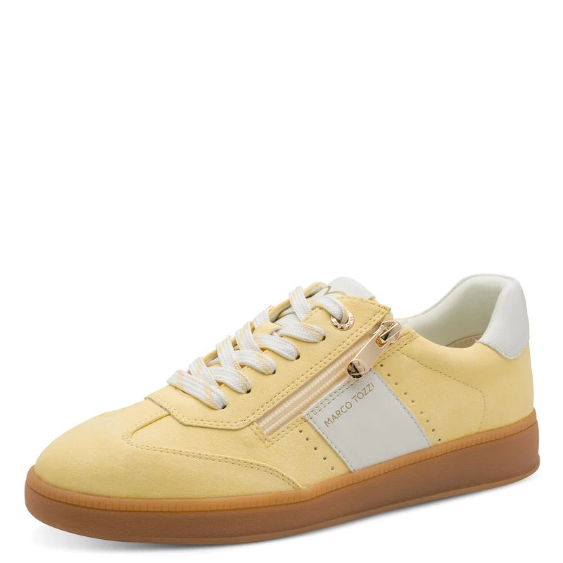 MARCO TOZZI Women's Sneaker Soft Feel Me Removable Footbed Soft Lining Modern, Yellow (Limoncello), 7 UK