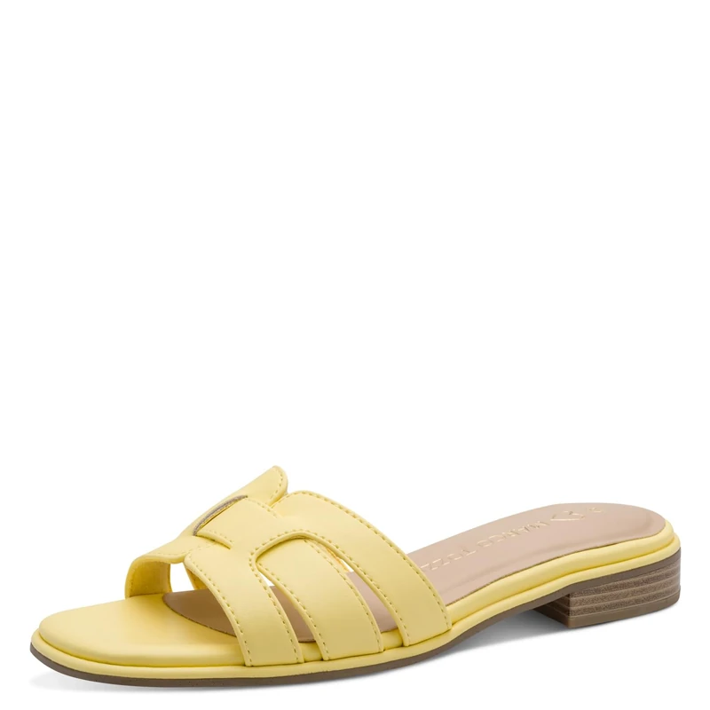 MARCO TOZZI Women's Sandal Soft Feel Me Footbed Soft Lining Vegan Modern, Yellow (Limoncello), 6 UK