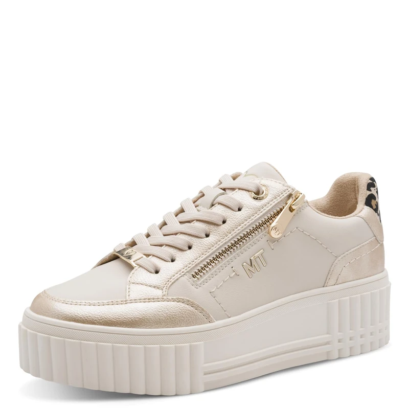 MARCO TOZZI Women's Sneaker Soft Feel Me Removable Footbed Soft Lining Stylish, Beige (Cream), 7.5 UK - Image 1
