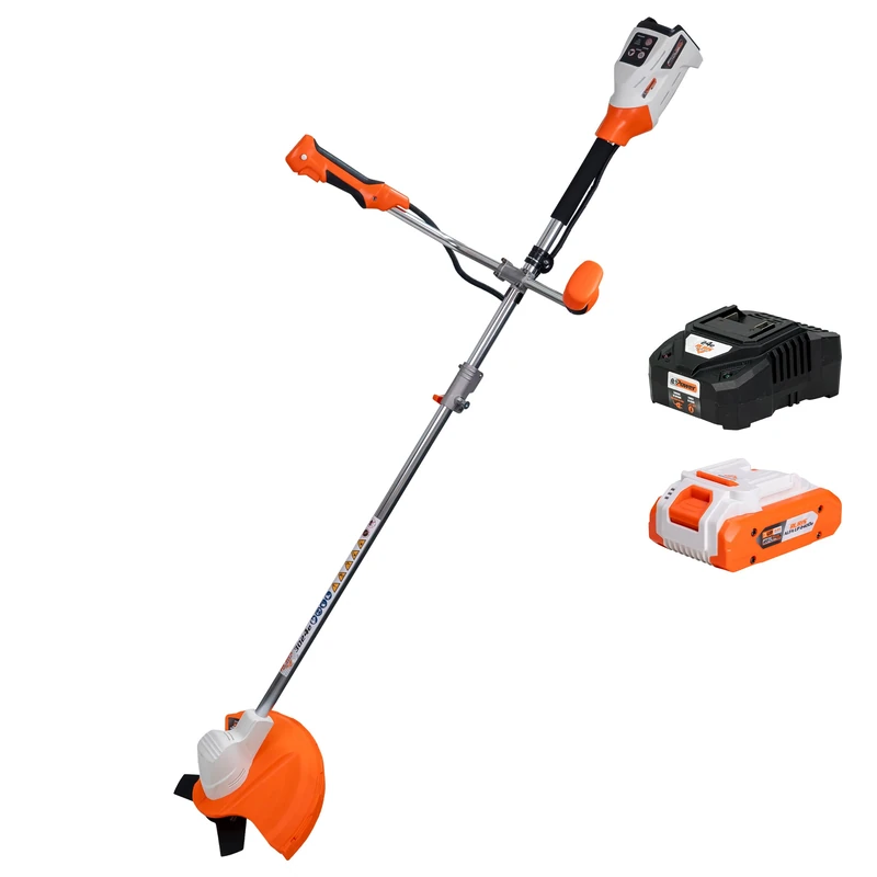 RURIS 3024e Battery Strimmer - Brushless Motor, Cutting Width 300 mm (Wire) / 255 mm Blade - Ergonomic Handles, 20V Li-ION 4Ah Battery and Charger Included