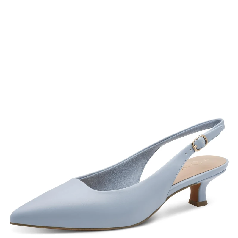 MARCO TOZZI Women's Pumps Soft Feel Me Footbed Soft Lining Vegan Synthetic, Blue (LT.Blue), 6 UK