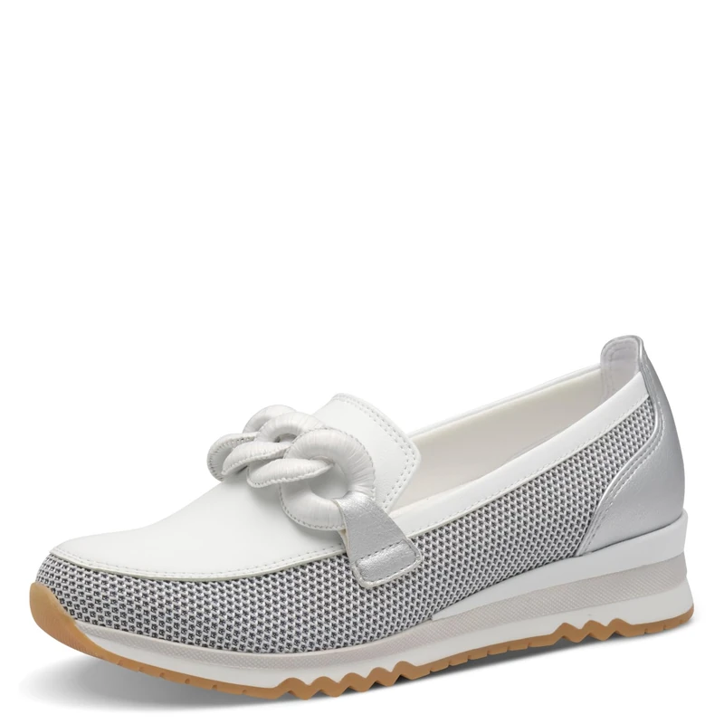 MARCO TOZZI Women's Sneaker Soft Feel Me Removable Footbed Soft Lining Modern, White (White Comb), 6 UK