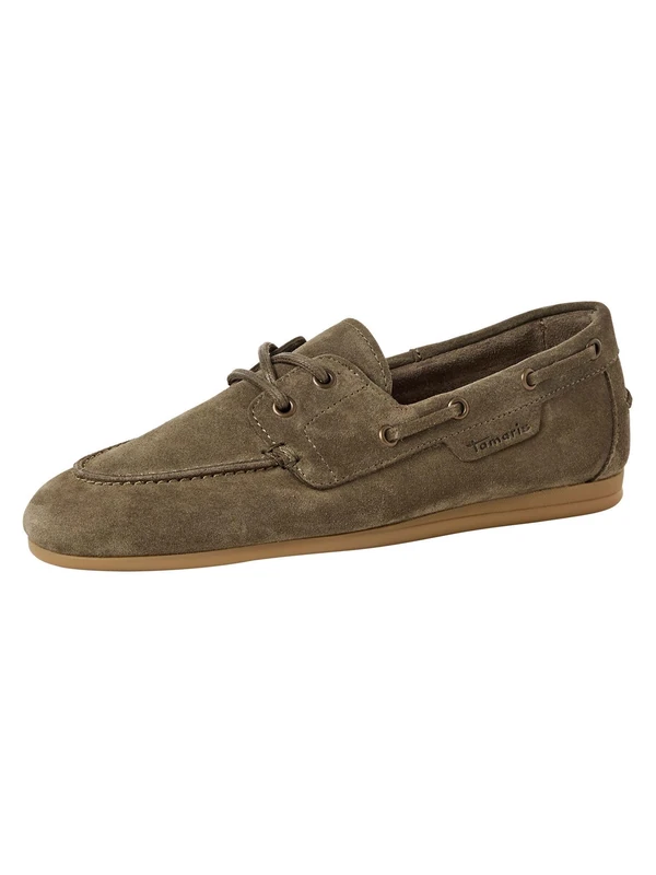 Tamaris Women Moccasin flat Leather green 5.5 UK - Image 1