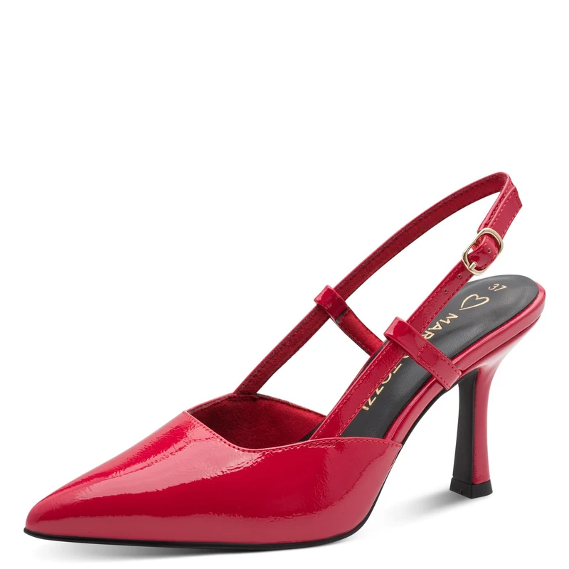 MARCO TOZZI Women Pumps Soft Feel Me Footbed Soft Lining Stylish, red (RED Patent), 5.5 UK - Image 1