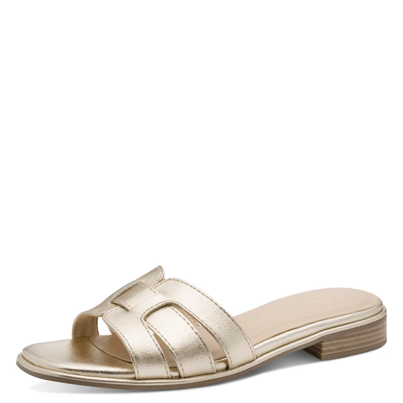 MARCO TOZZI Women's Sandal soft Feel Me Footbed soft Lining Vegan Modern, metallic (GOLD), 4.5 UK - Image 1
