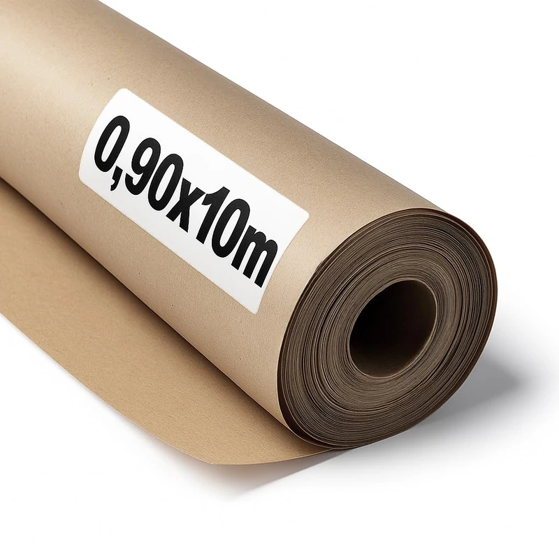 OFITURIA Natural Brown Kraft Paper 70 g/m² - Roll 0.90 x 10 m - Pack of 6 Rolls - for Packaging, Crafts and Decoration - Resistant and Easy to Cut - Compatible with Paints and Crayons