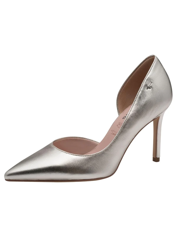 Tamaris Women's leather pumps with stiletto heel metallic 4 UK - Image 1