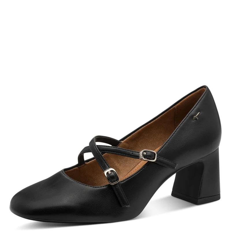 Tamaris Women's pumps with block heel black 5 UK