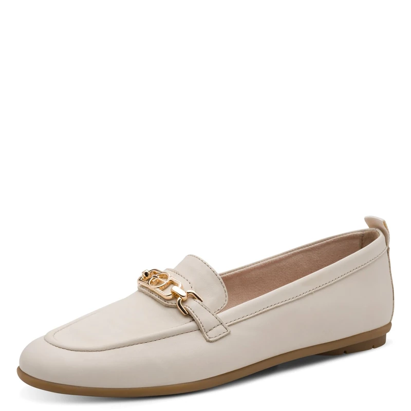 Tamaris Women's loafer flat leather beige 4 UK