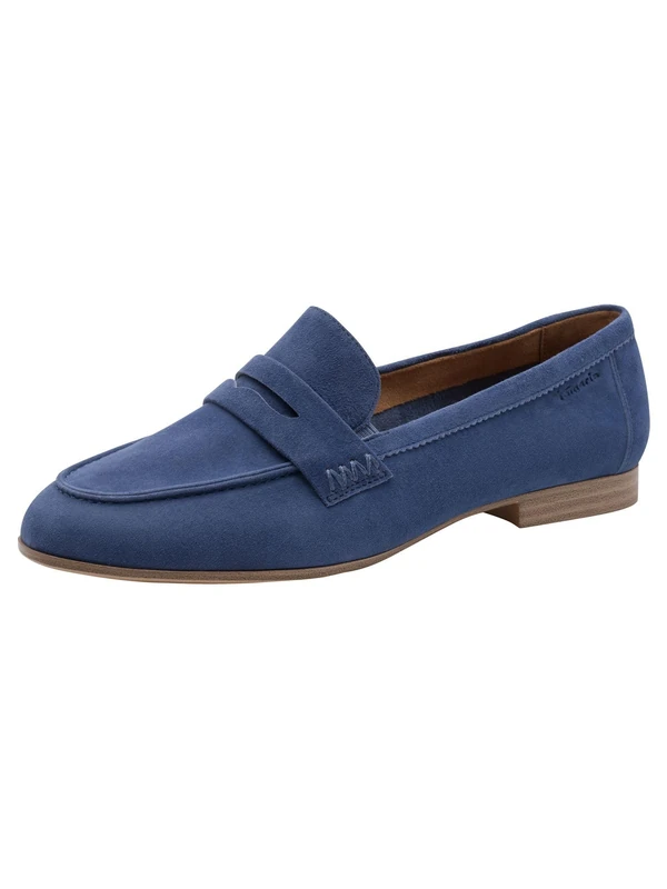 Tamaris Women's loafer flat leather blue 6.5 UK