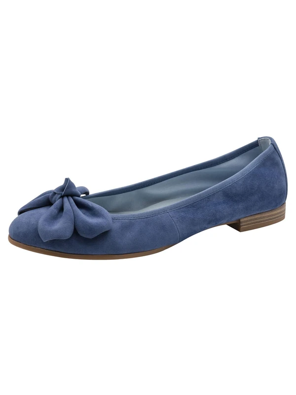 Tamaris Women's ballet flat leather flat blue 7.5 UK - Image 1