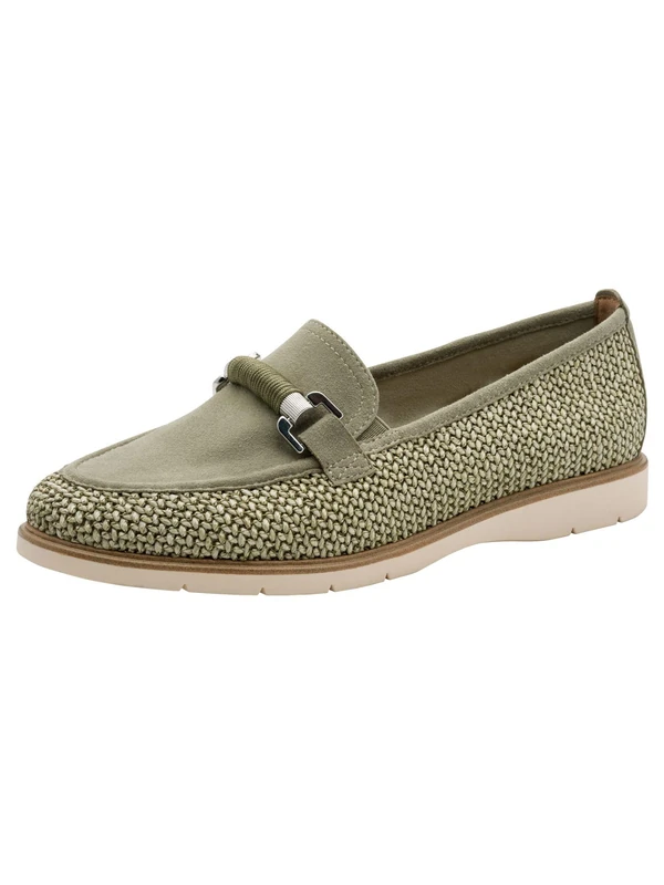 Tamaris Women's loafer flat green 6.5 UK