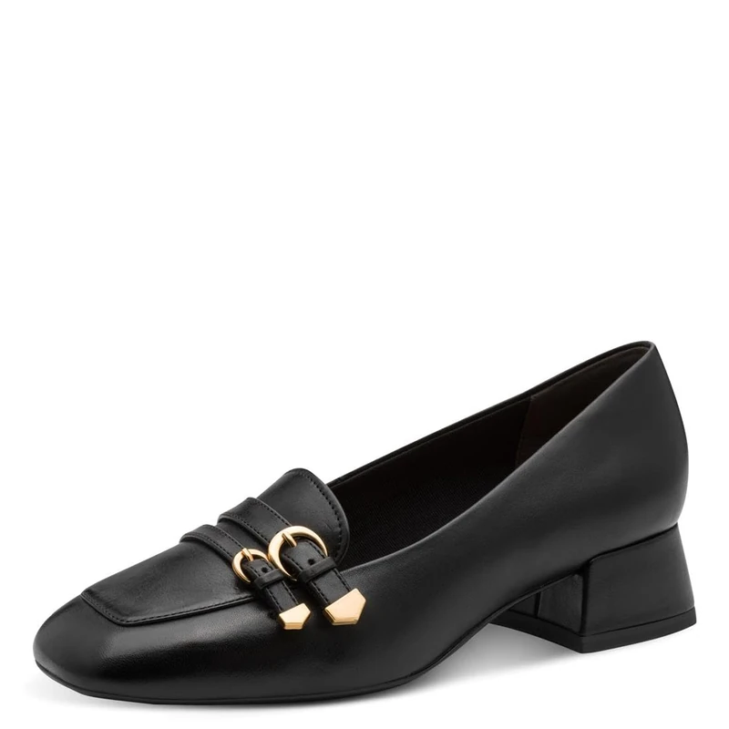 Tamaris Women's loafer with block heel black 3.5 UK