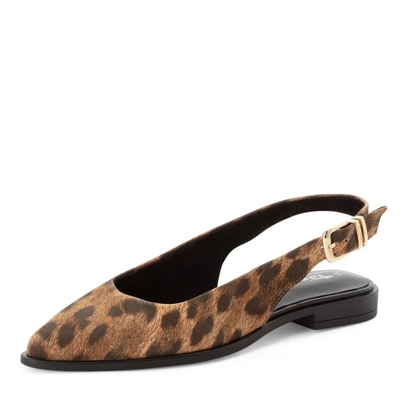 Tamaris Women's slingback pump flat Leather brown 3.5 UK