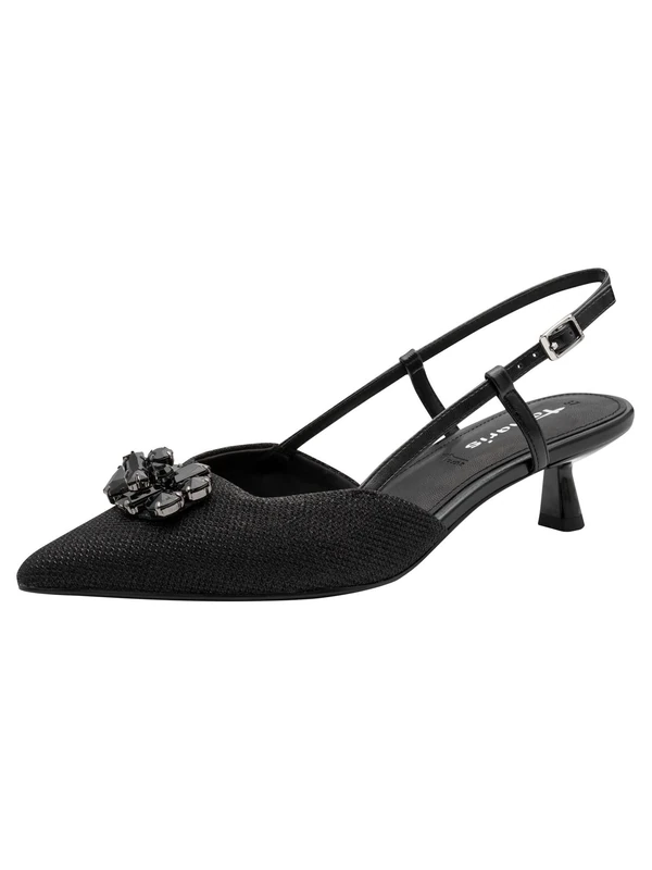 Tamaris Women's slingback pump with stiletto heel black 5 UK