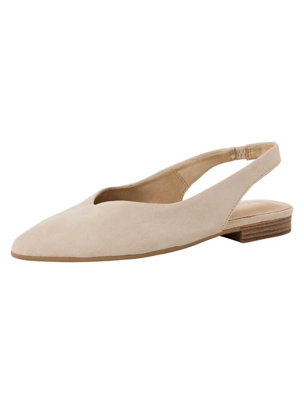 Tamaris Women's slingback pump with block heel Leather beige 5 UK - Image 1