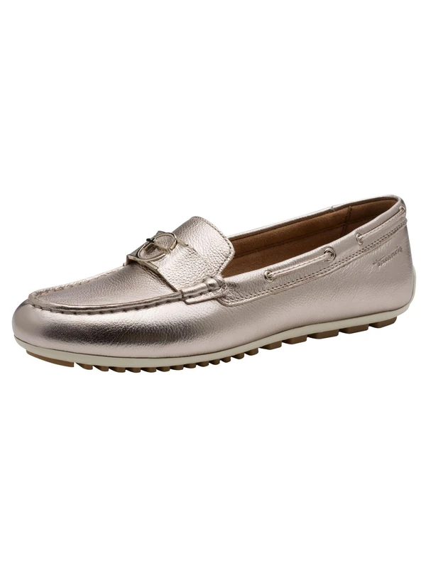 Tamaris Women Moccasin flat Leather metallic 6.5 UK
