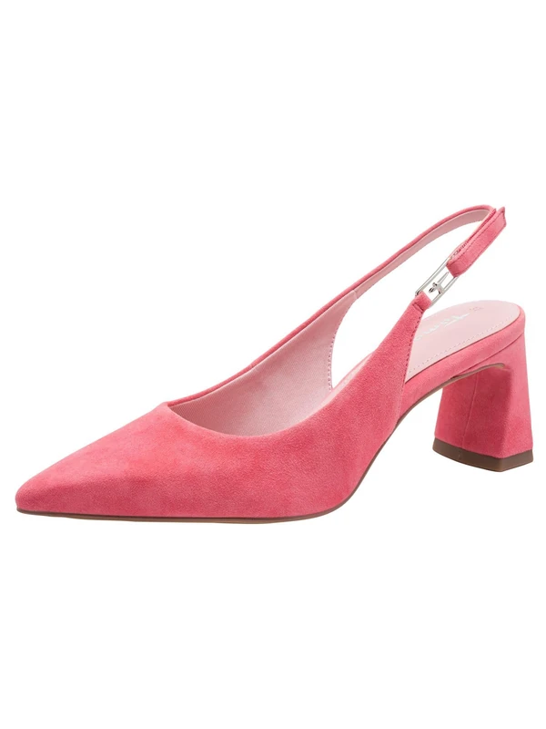 Tamaris Women's slingback pump with block heel Leather pink 4 UK
