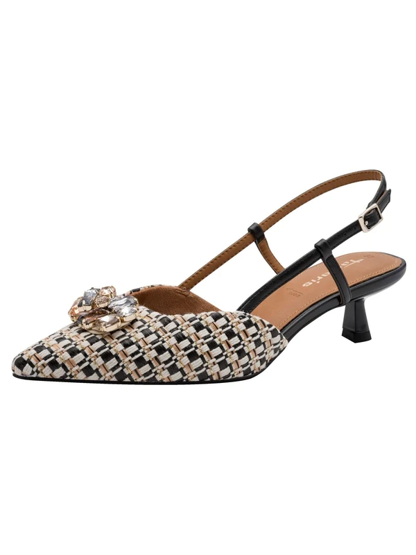 Tamaris Women's slingback pump with stiletto heel black 4 UK