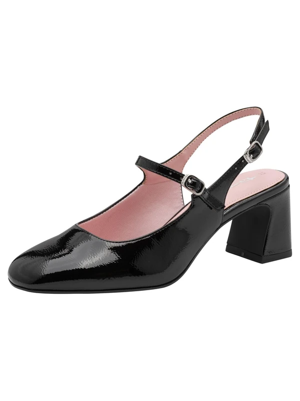 Tamaris Women's slingback pump with block heel black 5 UK
