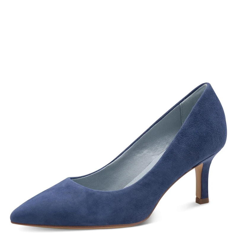 Tamaris Women's leather pumps with stiletto heel blue 4 UK