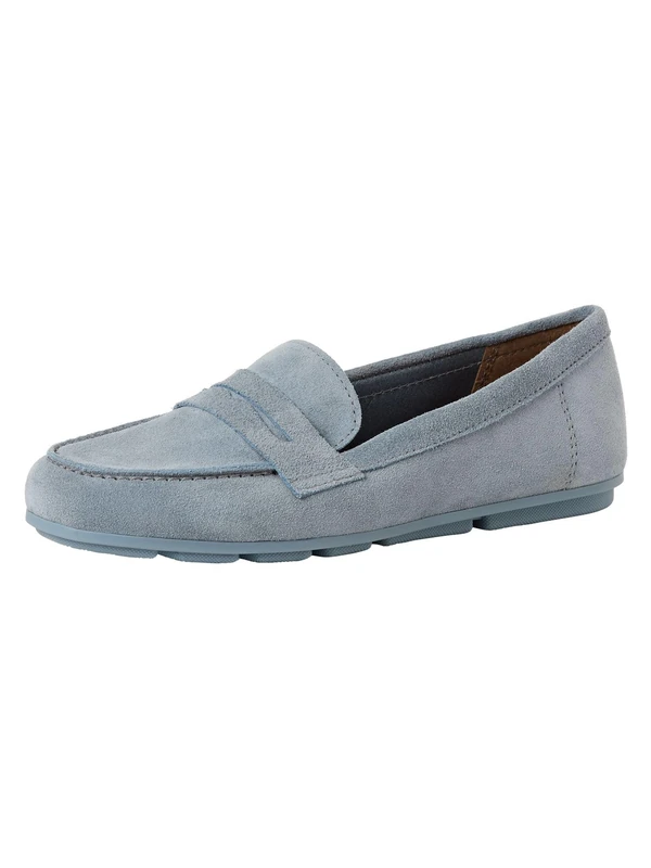 Tamaris Women's loafer flat leather blue 5.5 UK