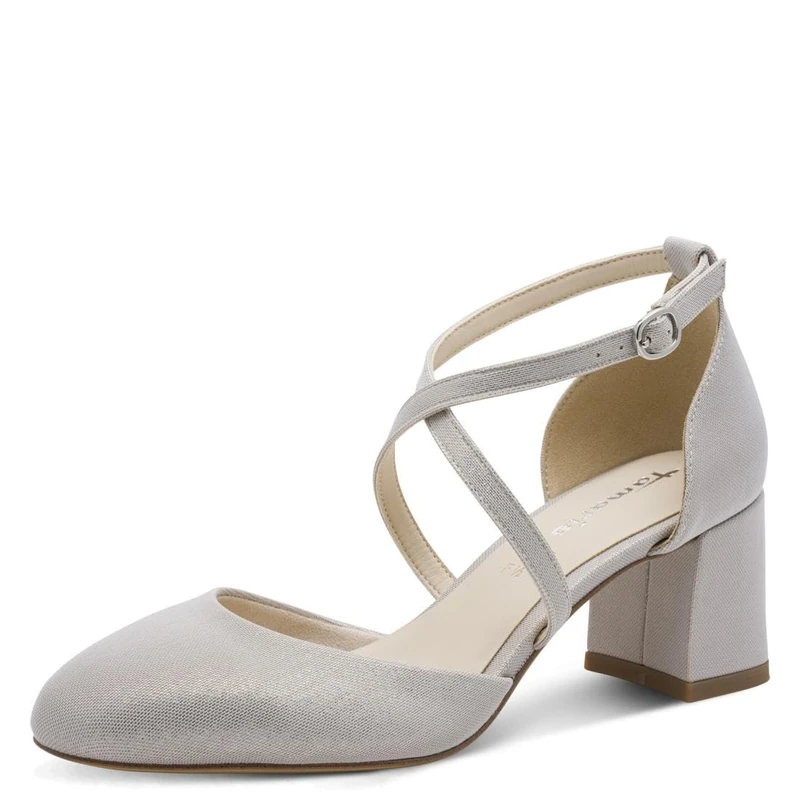 Tamaris Women's pumps with block heel metallic 6.5 UK