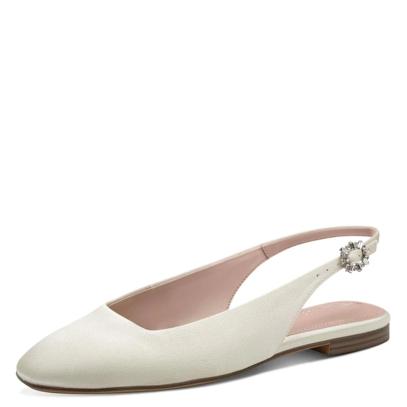 Tamaris Women's slingback pump flat white 6.5 UK