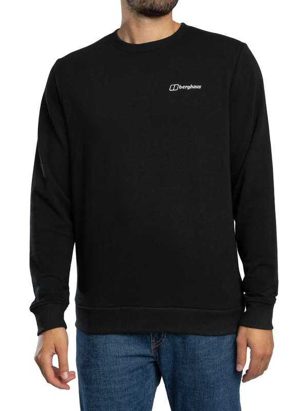 Berghaus Men's Logo Crew Sweatshirt, Black, L