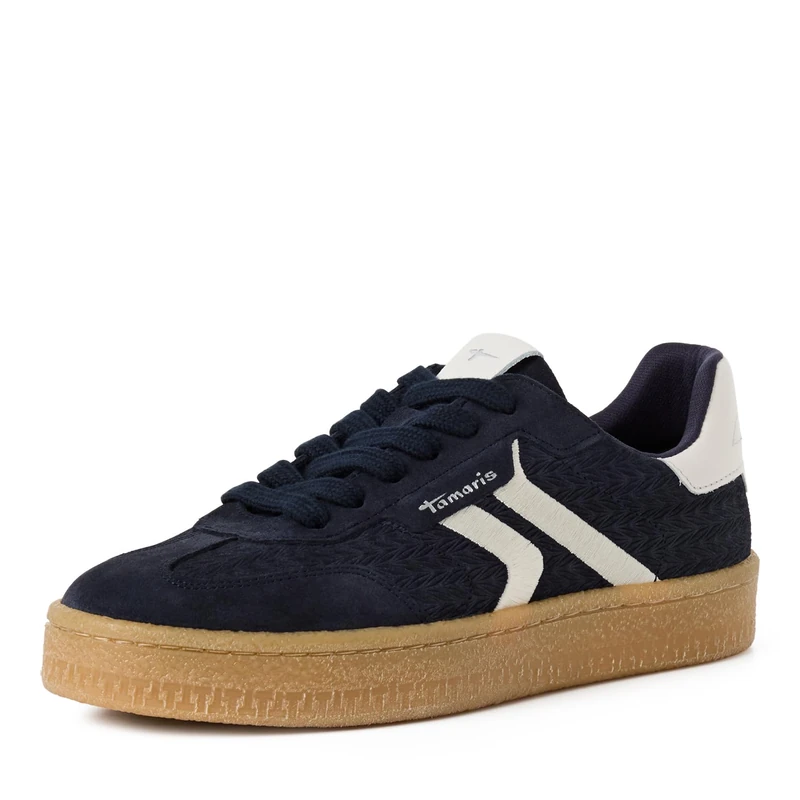 Tamaris Women Sneaker Low Leather blue 3.5 UK