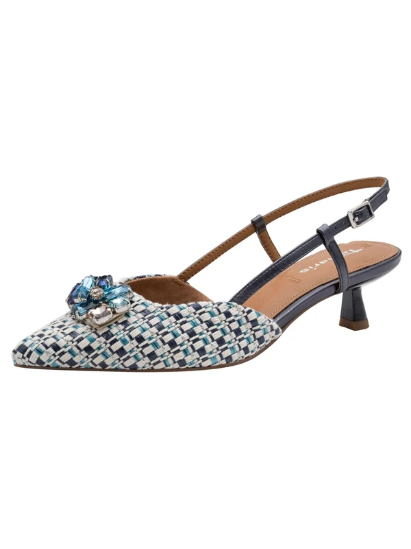 Tamaris Women's slingback pump with stiletto heel blue 5.5 UK