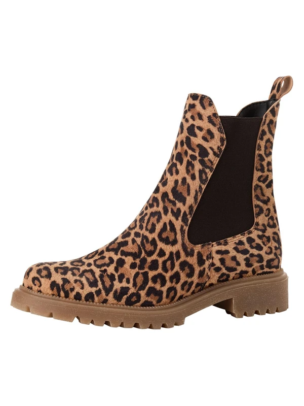 Tamaris Women's Chelsea leather flat brown 8 UK