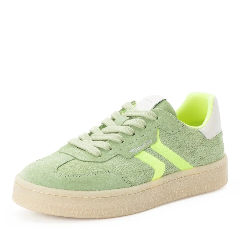 Tamaris Women's Low 1-23723-44 Trainers, SAGE/NEON, 39 EU