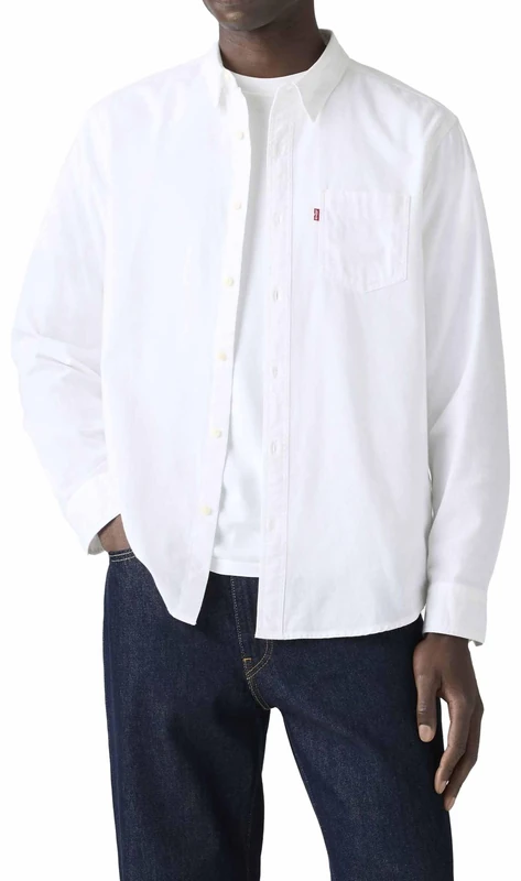 Levi's Herren Sunset 1 Pocket Standard Hemd mit Button-Down-Kragen, White 17, XXL