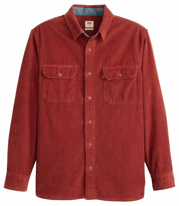 Levi's Classic Worker Low Button Shirt, Russian Kit Brown Color, S Men