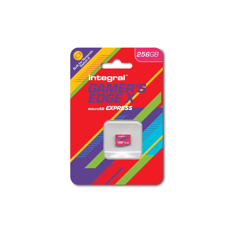 Integral 256GB Gamer's Edge X Micro SD Express Card for Nintendo Switch 2, up to 890MB/s Read, 750MB/s Write, 4K Video, A1, NVMe PCIe, High-Speed Gaming, Reduce Download Times, Ultra-fast Storage