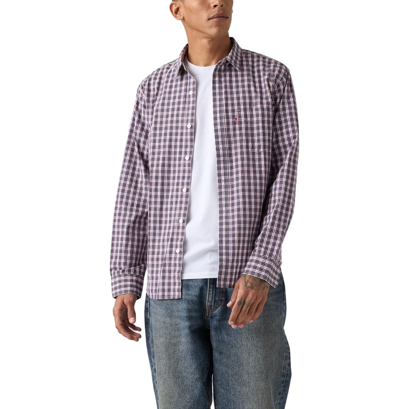 Levi's Herren Sunset 1 Pocket Standard Hemd mit Button-Down-Kragen, Yahya Plaid Dress Bl, XXL