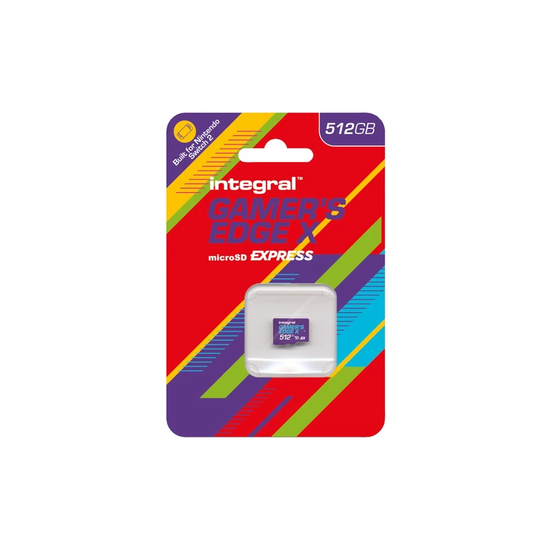 Integral 512GB Gamer's Edge X Micro SD Express Card for Nintendo Switch 2, up to 890MB/s Read, 810MB/s Write, 4K Video, A1, NVMe PCIe, High-Speed Gaming, Reduce Download Times, Ultra-fast Storage