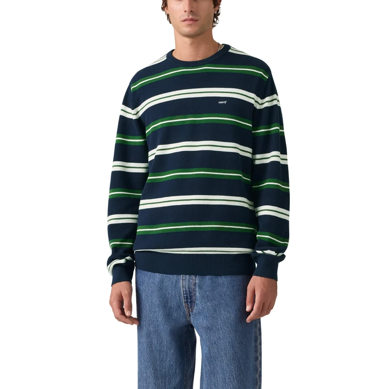 Levi's Herren Lightweight Hm Sweater Pullover, Anthem Stripe V3 DRE, S