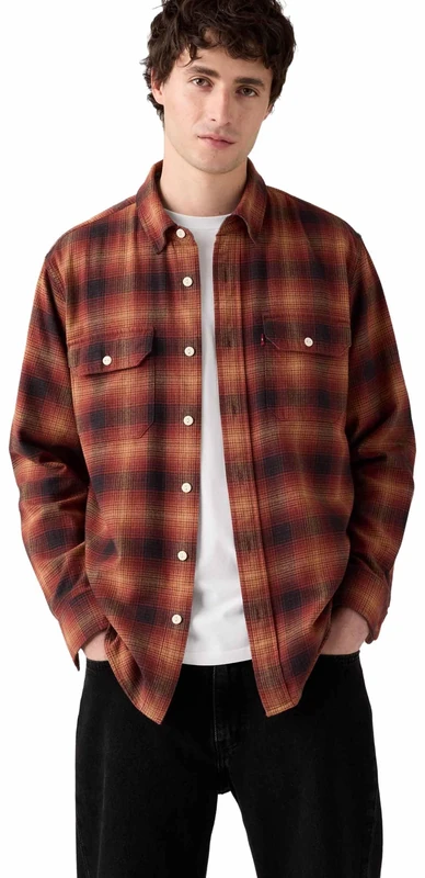 Levi's Classic Worker Scottie Plaid Tobacco Bro